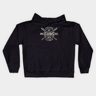 Chicago Cubs Bats & Ball by Buck Tee Kids Hoodie